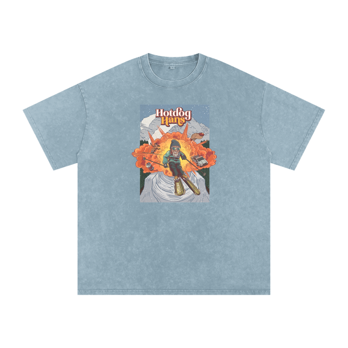 Doggin’ Tee in Blue Jeans, front view