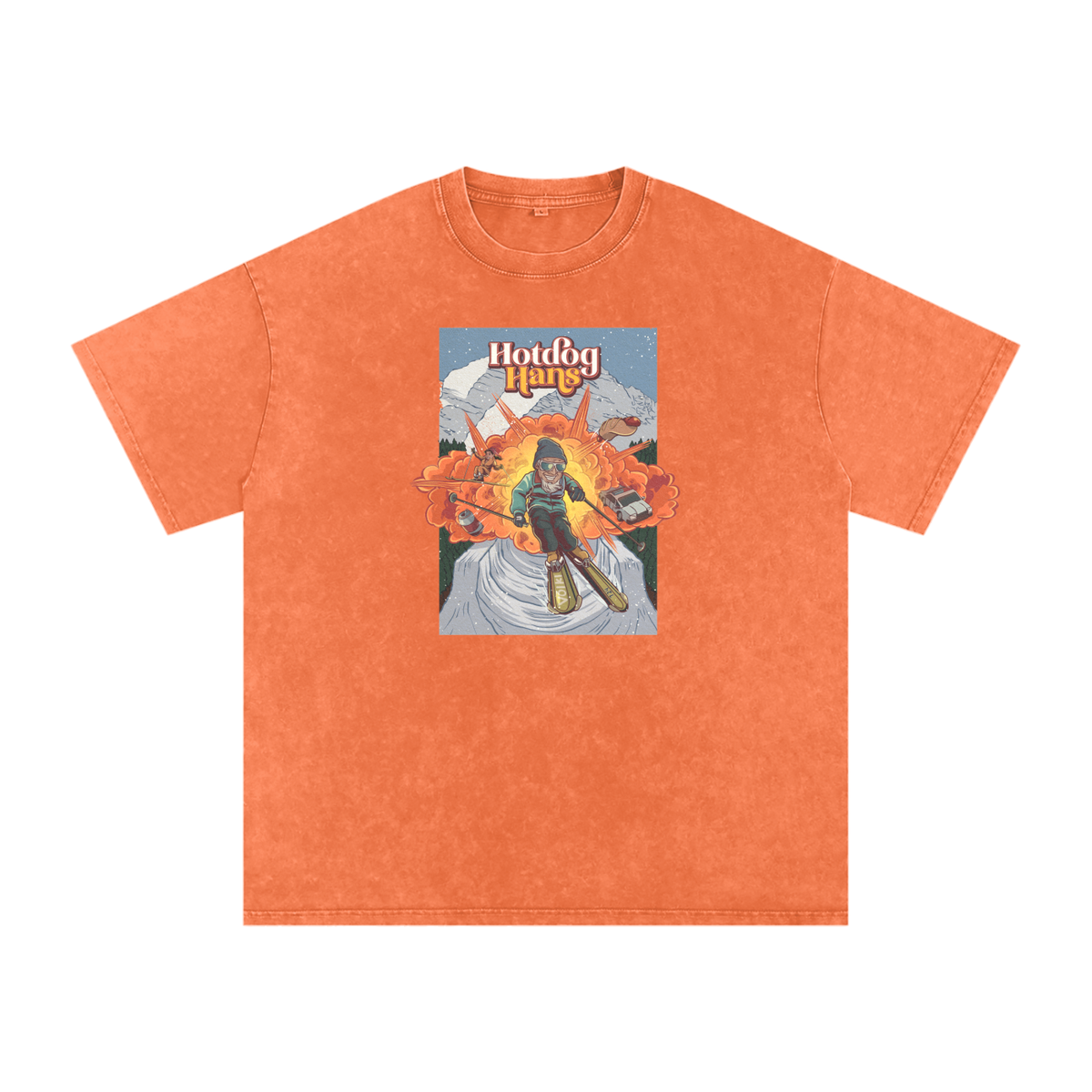 Doggin’ Tee in Orange, front view