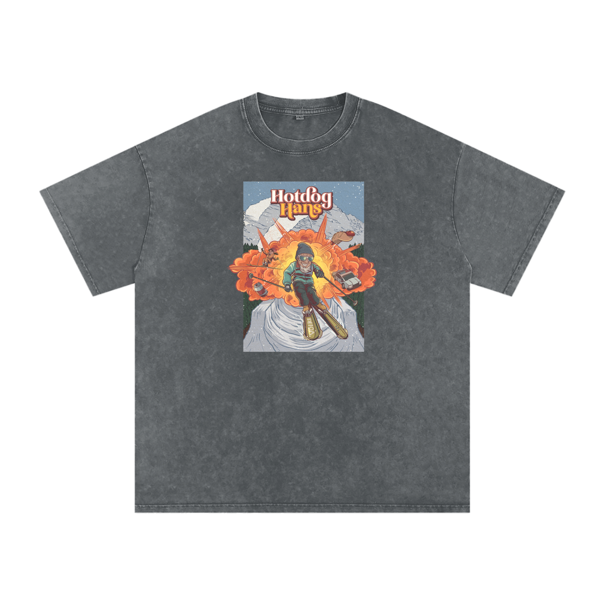 Doggin’ Tee in Pirate Gray, front view