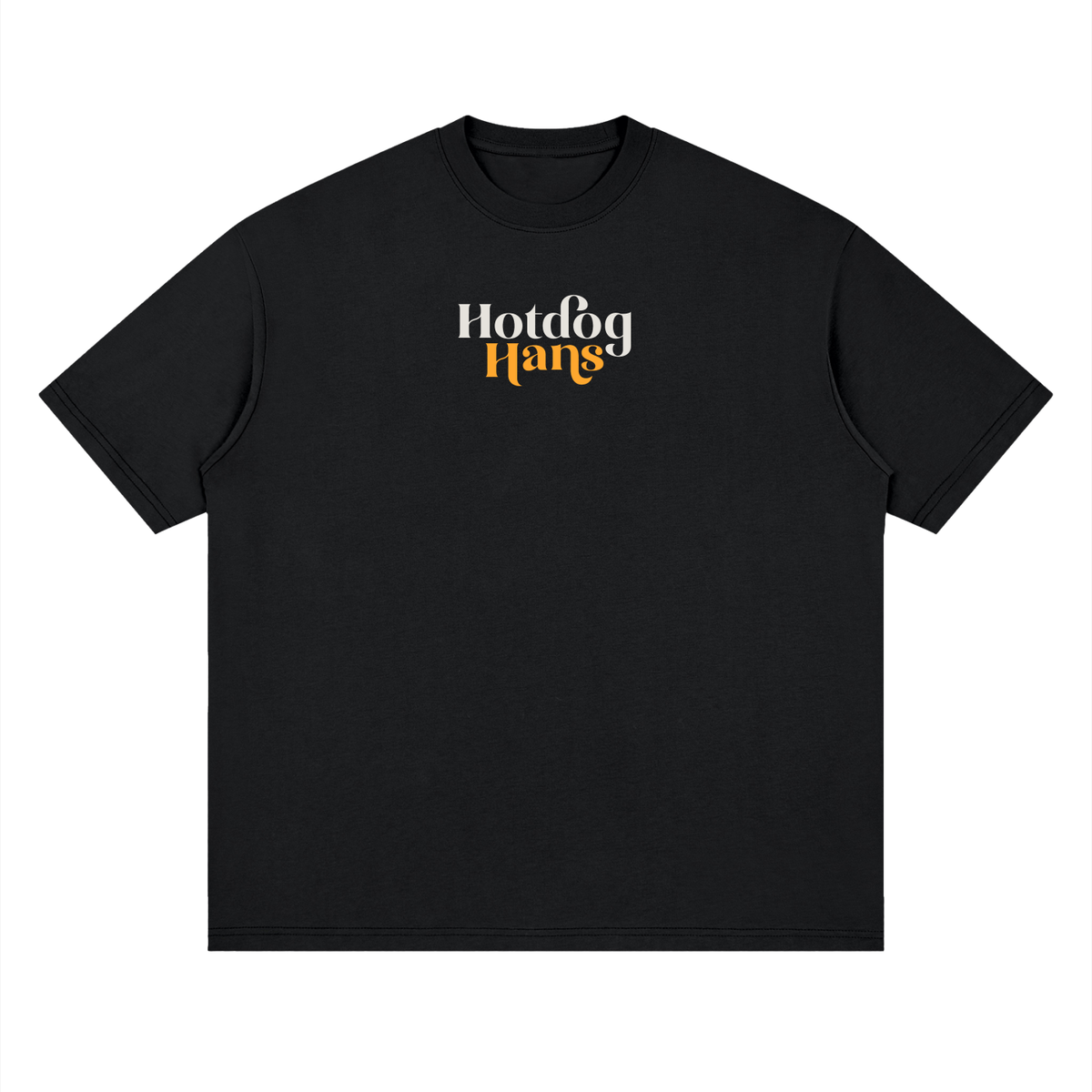 Hotdog Hans Classic Tee in Black Beauty, front view