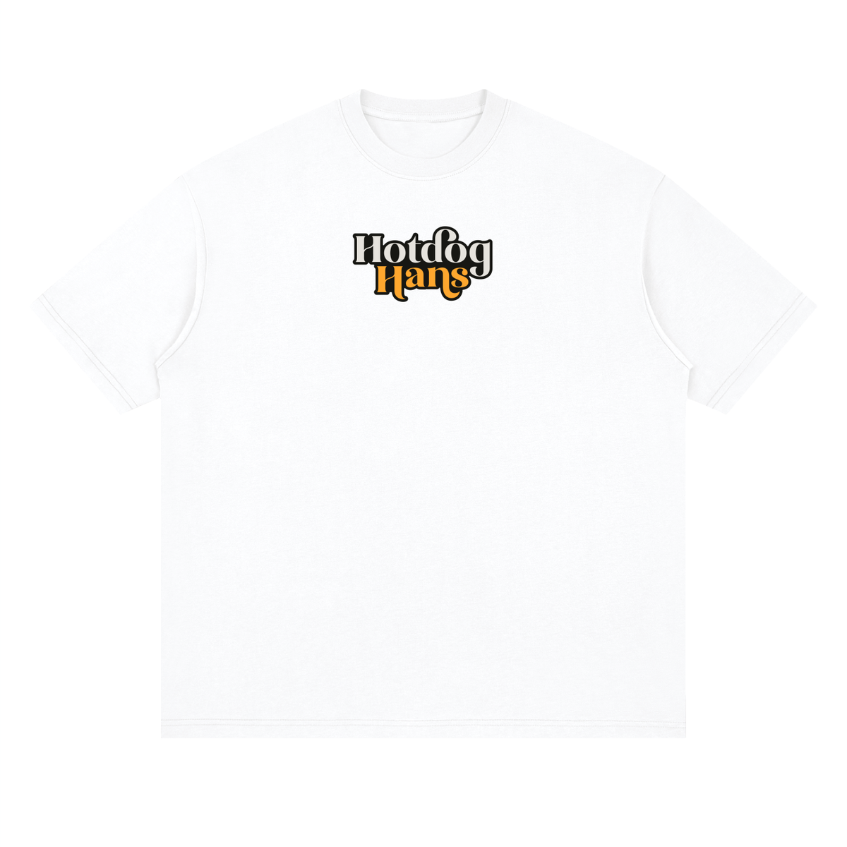 Hotdog Hans Classic Tee in Lucent White, front view