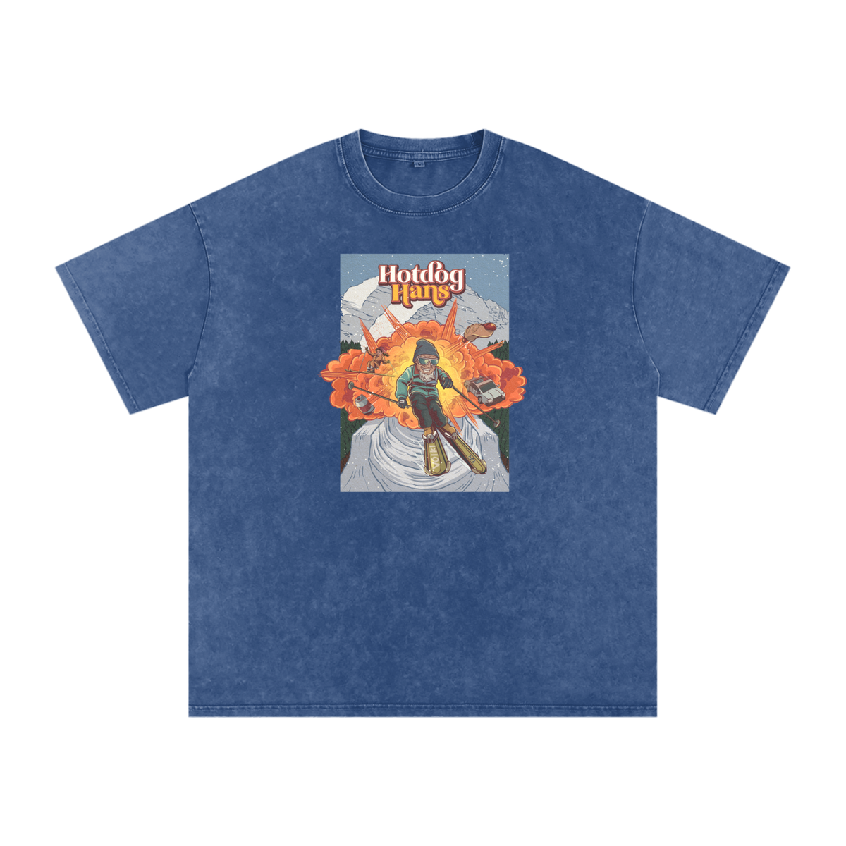 Doggin’ Tee in Dark Blue, front view