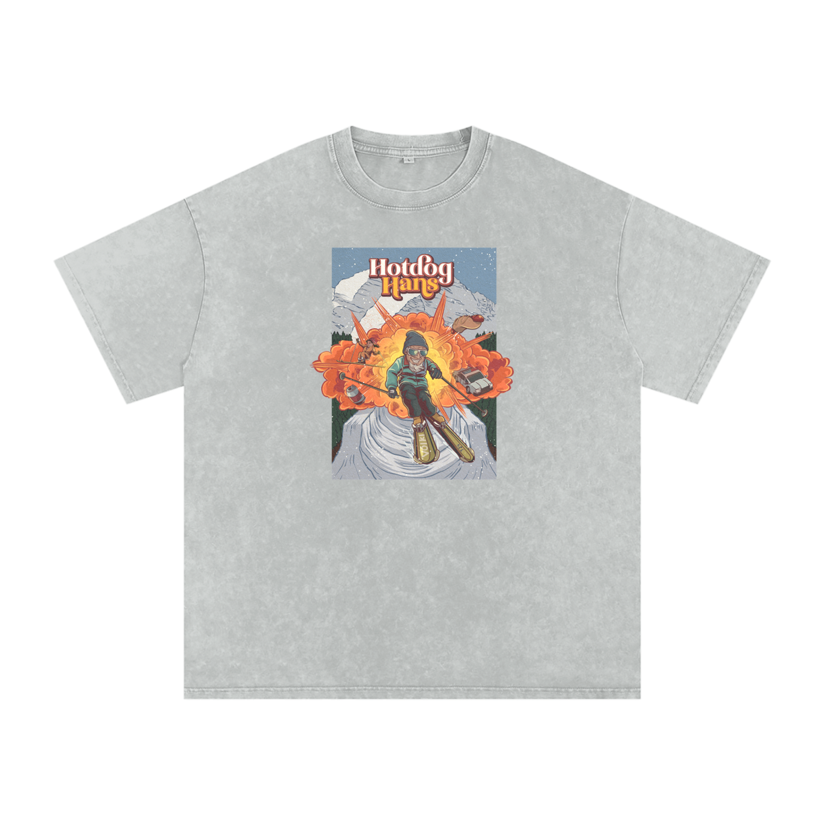 Doggin’ Tee in Light Gray, front view